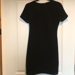 Laser cut black dress